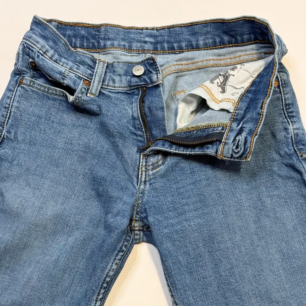 Levi's 511 Jeans Mens 29x30 Blue Regular Fit Straight Medium Wash Stretch Denim